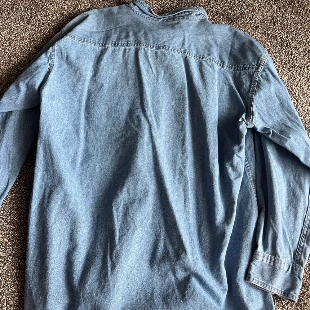 ⭐️Vintage Denim Shirt with Cat Embroidery - Picture 8 of 8